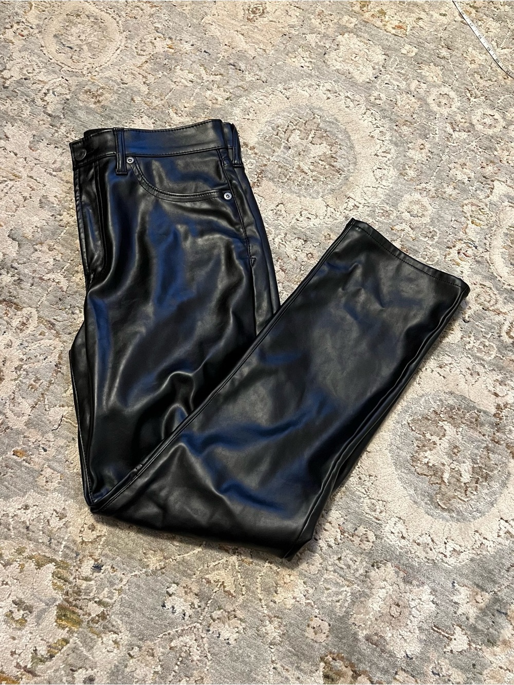 GAP Black Vintage Straight-leg High-Rise Jeans